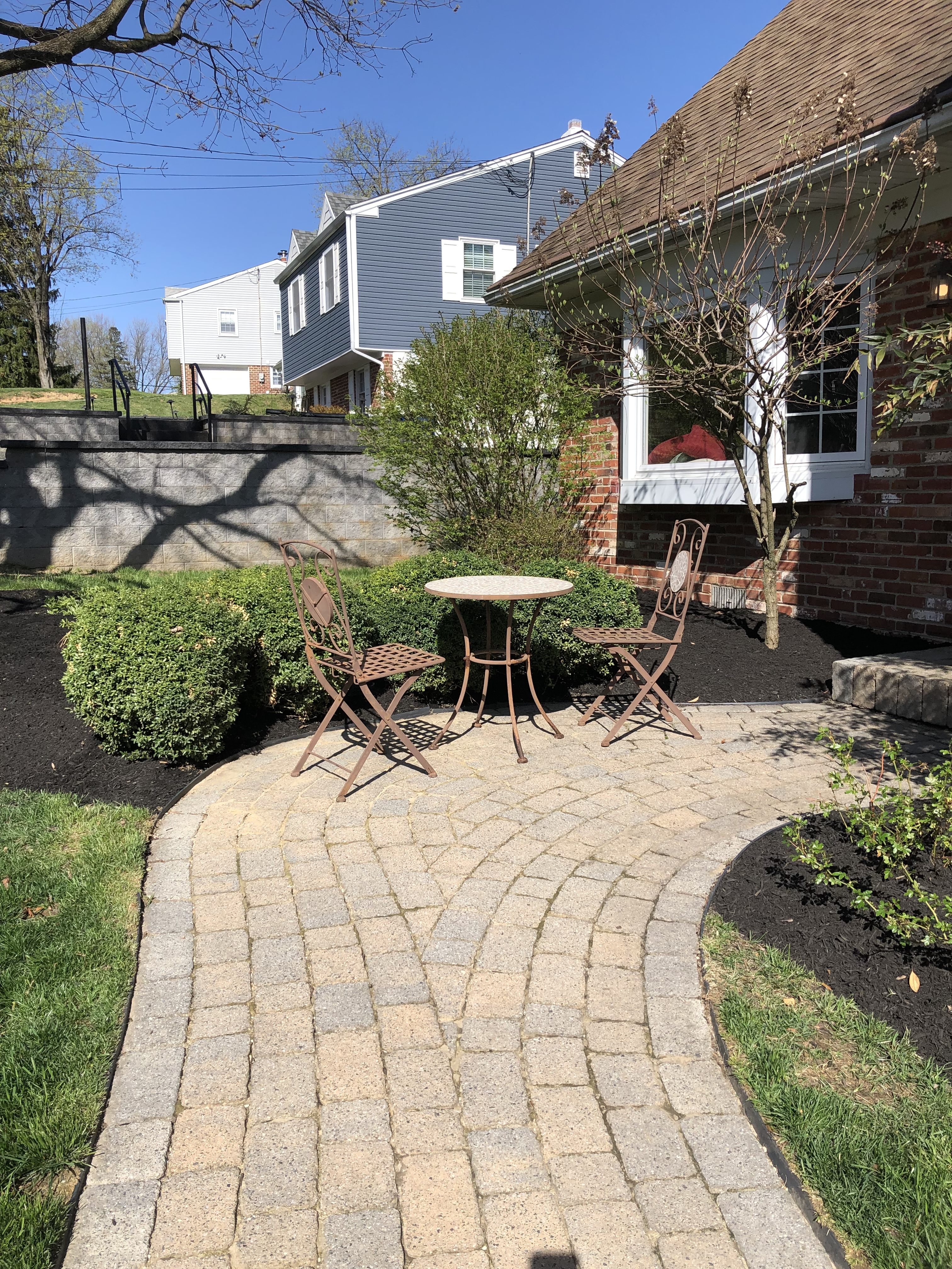 Mulch installation work